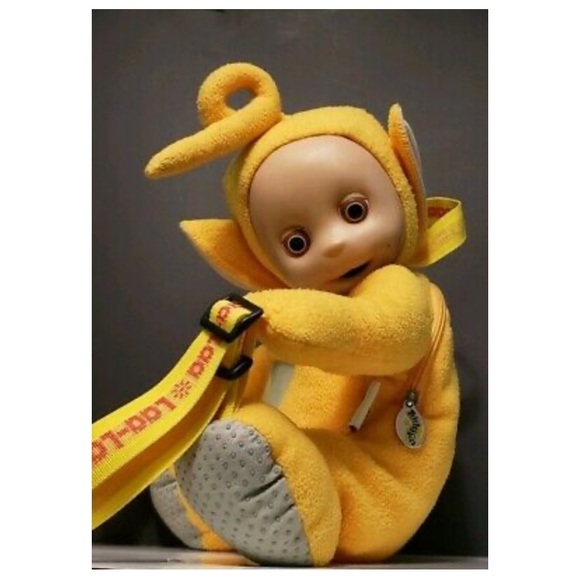 Vintage ‘98 Teletubbies 15” Rubber Face Backpack